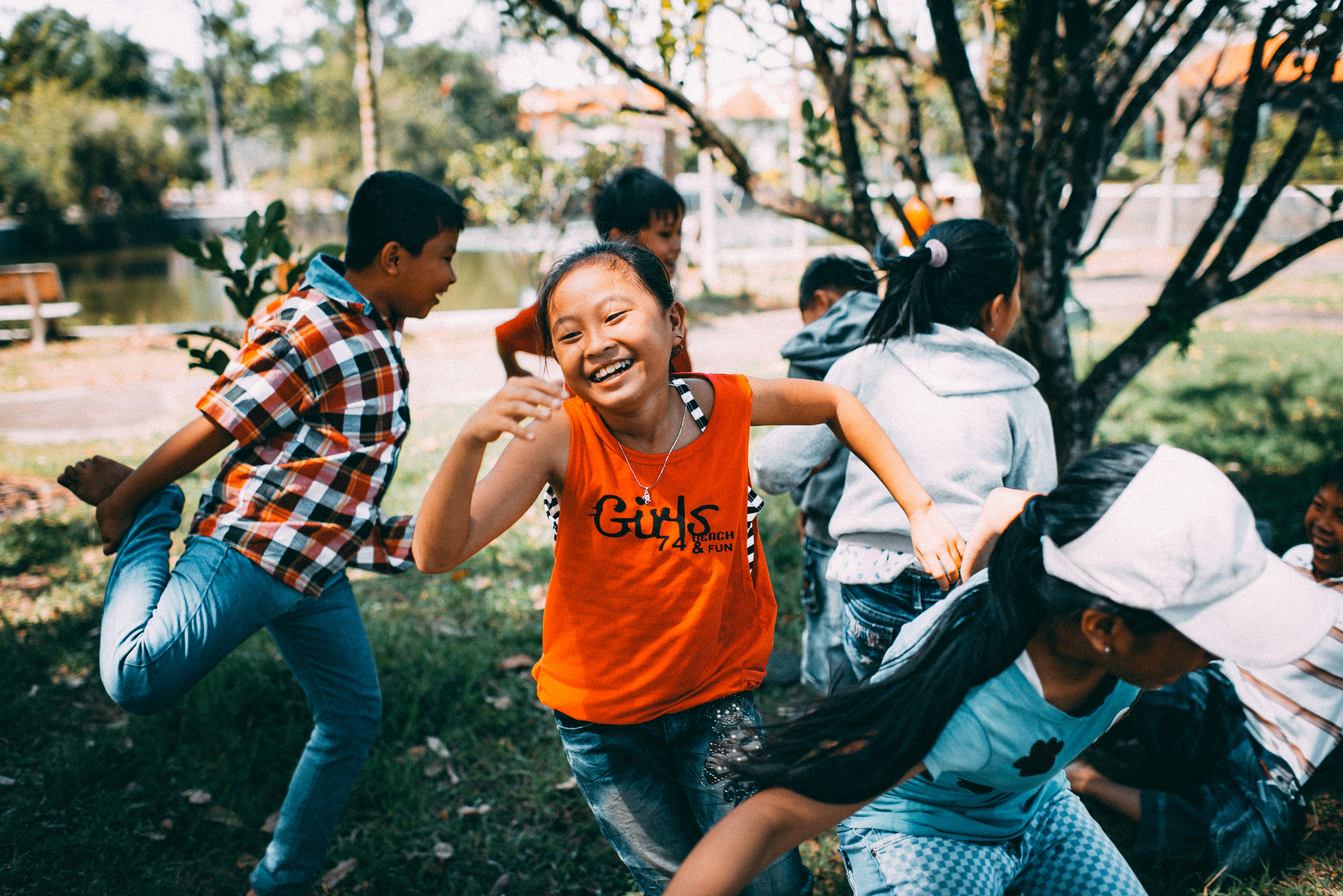 Children playing outside