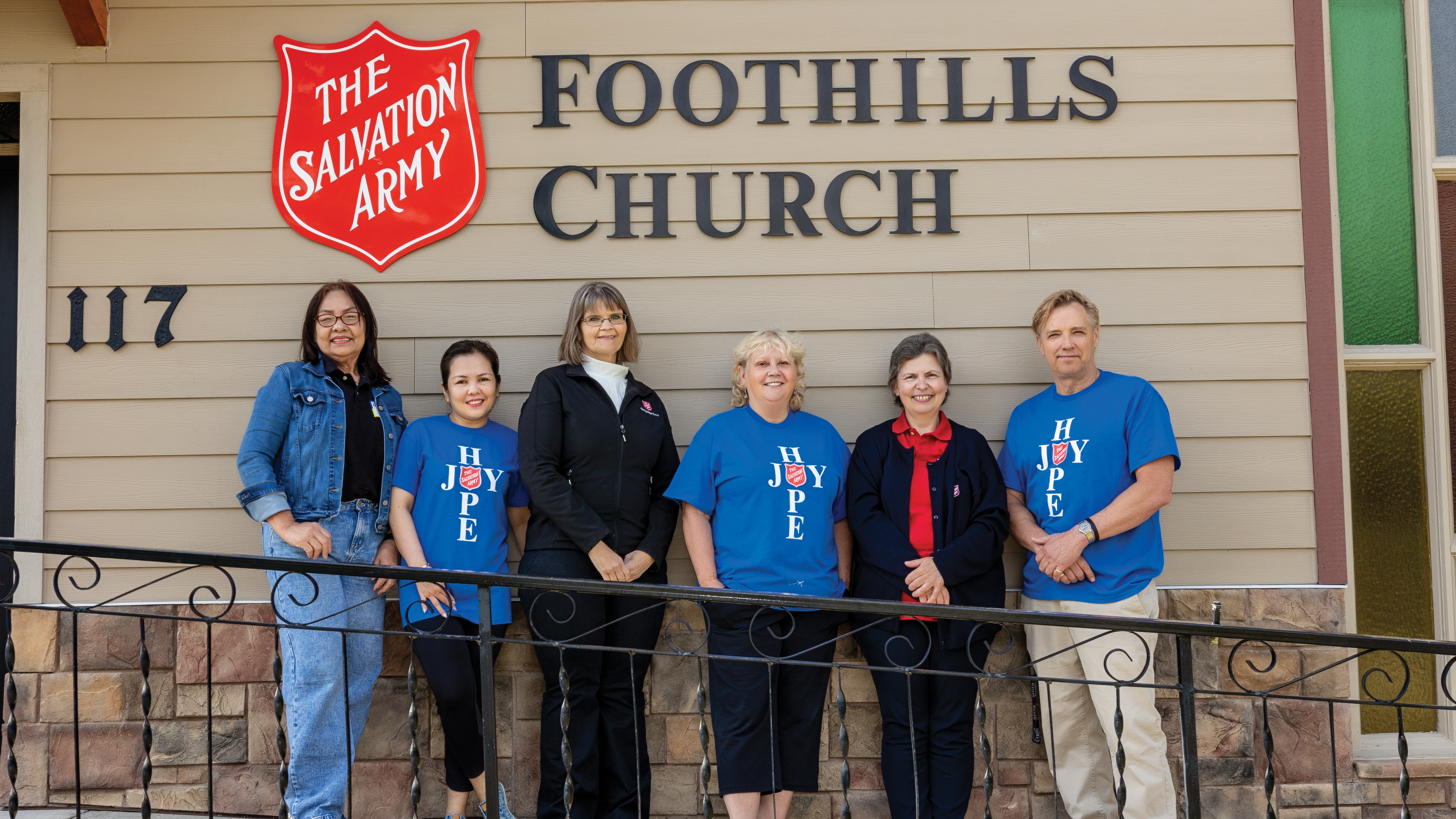 The Salvation Army Foothills Church employees posing for a picture